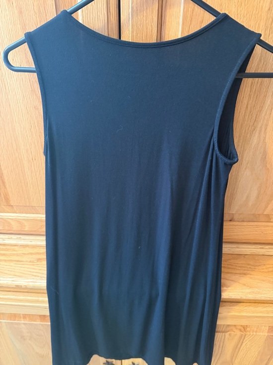 Soma Black Tank Top with Cream Crochet V-Panel - Picture 5 of 8